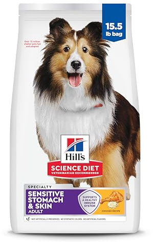 Hill's Science Diet Adult Sensitive Stomach & Skin Dry Dog Food, Chicken, 15.5 lb. Bag