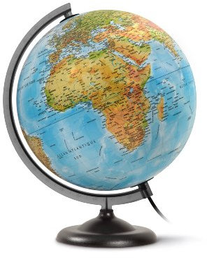 Jpc Créations WONDAY Globe en kit prêt à monter lumineux sphère 30 cm Bleu