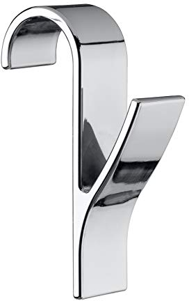 Maximex Haken für Rundheizkörper, praktisches 4er Set, Handtuchhaken, flexibel einhängen, für alle Standard Heizkörper, aus Kunststoff, je 2,5 x 10,5 x 7, Chrom