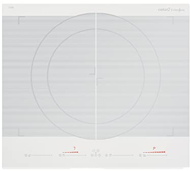 CATA Placa De Inducción Giga 600 WH con 2 Zonas Dobles Modulares, 2100 W, Vidrio, Color blanco