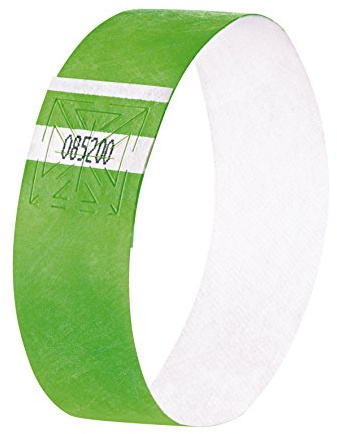 SIGEL EB212 Einlassbänder Super Soft 120 Stück Neon Grün | EB212, Robuste Armbänder zur Besucherkennzeichnung bei Veranstaltungen