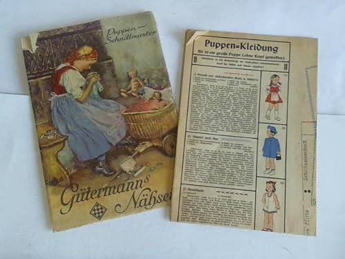 Puppen-Schnittmuster (Puppen-Kleidung für 35 cm große Puppen - ohne Kopf gemessen - : 1. Dirndl mit abstechender Bluse und Schürze / 2. Mantel und Hut / 3. Hemdhose / 4. Kleid mit Falbelnm / 5. Unterkleid / 6. Seppelanzugf