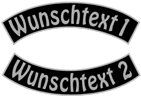 Aufnäher-Set oberer und unterer Bogen B2 mit Wunschtext - personalisiert