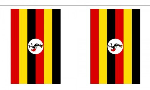 9 Metres 30 (9 x 6) Flag Uganda Ugandan 100% Polyester Material Bunting Ideal Party Decoration For Street House Pubs Clubs Schools