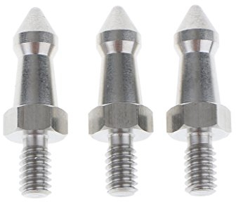 P Prettyia 3Pack Edelstahl Short Spike Für Einbeinstativ 1/4 Zoll Schraubentyp