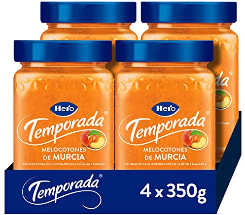 Hero Temporada Mermelada Melocotón, 4 x 350 g