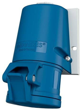 MENNEKES CEE Wandsteckdose, 16 A, 3-polig, 230 V, IP44, TwinCONTACT | Kraftstromsteckdose, 6h, schraubenlose Feder-Klemm-Technik