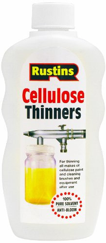 Rustins Cellulose Thinners 300ml- Professional Solvent for Cellulose Paints and Lacquers; Cleans Brushes, Spray Guns and Equipment; Fast-Evaporating Formula in Various Sizes