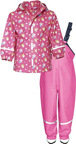 Playshoes Barn Regndräkt Set, Rosa, 128 cm