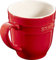 STAUB 4er Set Keramik Becher Kaffeebecher Kaffeetasse Tasse rund Kirschrot 0,35L