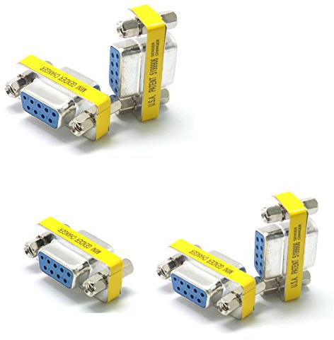 SIENOC Cavo Adattatore seriale RS232 D-Sub 9 Pin, da DB9F Femmina a DB9F Femmina [5 Pezzi]