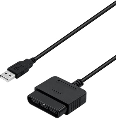 Mcbazel PlayStation 2 Controller to USB Adapter for PC or Playstation 3 Converter Cable for Sony DualShock PS2 PS3 Controllers (NOT compatible with Dancing Mat Guitar Hero)