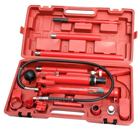 Neilsen CT0729 - Hydraulic Body Repair Kit 10 Ton with Hand Operated Hydraulic Pump and Accessories, Ideal for Automotive Panel, Chassis and Frame Repairs