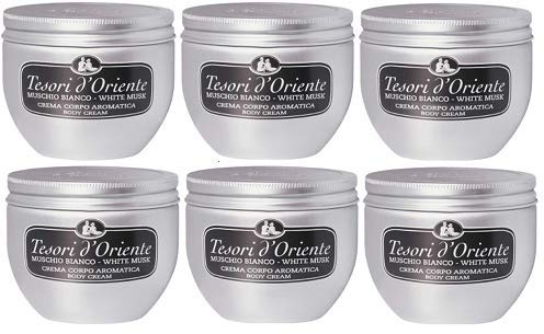 6 X TESORI D'ORIENTE Vaso Muschio Bianco Bodycream 300ml
