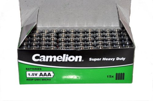Camelion Lot de 60 piles AAA 1,5 V Super Heavy Duty R03P Micro