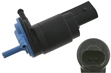 febi bilstein 09089 Waschwasserpumpe, Wischwasserpumpe für Scheibenreinigungsanlage | AUDI, MERCEDES-BENZ, SKODA, VW