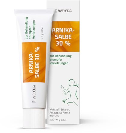 WELEDA Arnika-Salbe 30% - Arnika Salbe hochkonzentriert - 70 g | Schmerzsalbe extra stark entzündungshemmend - Zur Behandlung stumpfer Verletzungen - Bei Knie-, Rücken- und Gelenkschmerzen
