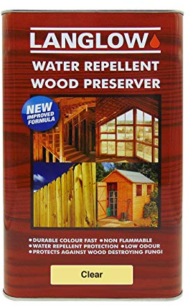 Langlow Wood Preserver Clear 5L - Deep Penetrating Timber Treatment for Structural Wood with Anti Fungal & Rot Resistance