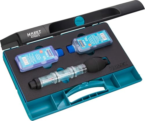 HAZET Zylinderkopf Dichtigkeits-Prüfgerät 4793/3, 3-teilig, Länge 320 mm | Länge 320 mm, Breite 128 mm, Höhe 58 mm, 1673 g, 3-teilig, Für wassergekühlte Verbrennungsmotoren (Gas, Diesel und Benzin)