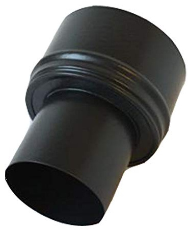 Pellet- Ofenrohr-Erweiterung 80-100mm matt-schwarz emailliert