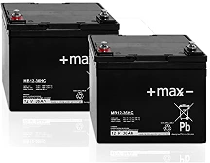 Akku kompatibel Rollstuhl Elektromobil Shoprider TE 778 NR 3-Rad 24V 2x 12V 36Ah