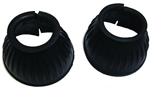 QHP Hufglocken Gummi-Springglocken Klettverschluss schwarz (XL)