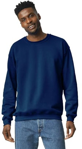Gildan Men's Fleece Crewneck Sweatshirt, Style G18000, Multipack Shirt, Navy, XXXL