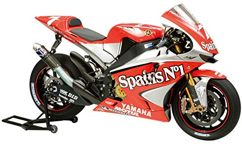 TAMIYA 14100 1:12 Yamaha YZR-M1#7/#33 ´04 - originalgetreue Nachbildung, Modellbau, Plastik Bausatz, Basteln, Hobby, Kleben, Modellbausatz, Zusammenbauen, unlackiert, Rot