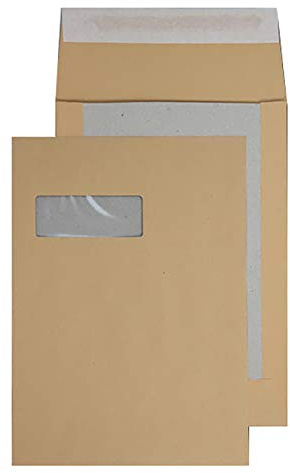 Blake Everyday | sobres de cartón rígido C4 (32.4 x 22.9cm) | 125 unidades | 120 g/m² | sobres con respaldo rígido | con ventana | para documentos y certificados | papeleria | modelo 13901MW