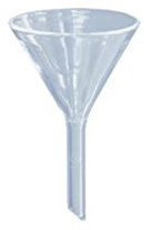 3 x Glastrichter Ø 30mm - Kalk-Soda-Glas - 60° Winkel - Glas-Trichter - Trichter aus Glas