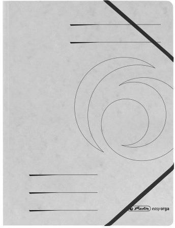 Herlitz Eckspannmappen easy orga / grau / 5 Stück