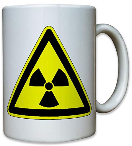 Radioactivity radioactive radiation uranium atom warning sign cup #12207