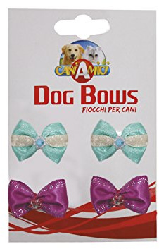 Croci C6020705 Schleifen für Hunde mit Clip 2, 4 Stück