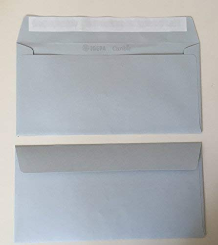 umschlag-discount – graue Briefumschläge ohne Sichtfenster für hochwertige Sendungen, Einladungen & Co – 50 Stück selbstklebende Briefkuverts mit den Maßen 220 x 110 mm (DIN lang)