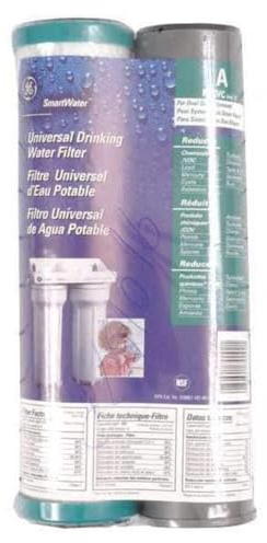 GE FXSVC Under Sink Water Filter, Replacement for Water Filtration System, Twice-Filtered Water, Reduces Sediment & Other Impurities from Water, Replace Every 6 Months, 2 Filters
