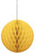 Unique Party 64251 - Boule Alvéolé en Papier de Soie Jaune (20 cm)