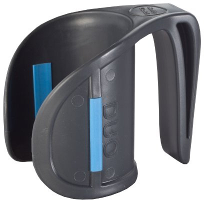 HealthSmart DUO Beverage Grip Handle for Mugs, Glasses and Bottles, Protects Hands from Hot Mug Surfaces, Blue, 0.5 Pound