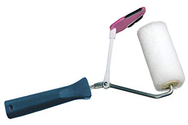 Colorus Beschneideroller Kantenroller Kantenstreicher Farbtrennroller | Polyamid-Walze inklusive Erwsatzwalze 10 cm 12mm Flor und Abdeckplatte | Linomat-Roller Malerzubehör Malerwerkzeug