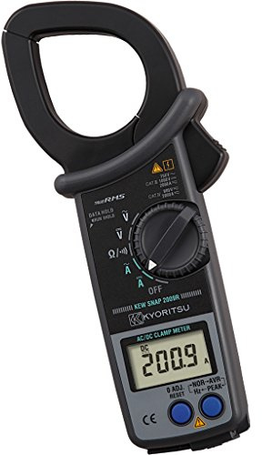 Kyoritsu Kew 2009r Compact Digital Clamp Meter for AC/DC Current TRMS Size, AC/DC Voltage, Resistance, Continuity, Frequency, Picco, Grey