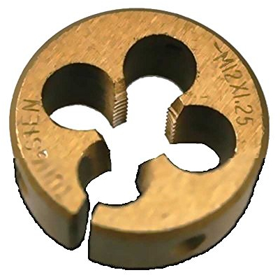 SW-Stahl 02370L-3 Schneideisen M14 x 1,50 mm TiN I HSS Wolframstahl titan-nitriert I Metrisches ISO-Feingewinde Außengewinde | Präzisions-Rundschneideisen 62 HRC Premium Werkzeug