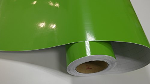 (4,17/m2) Könighaus Grün Glanz Autofolie 3000 x 152 cm mit Luftkanälen + Gratis Rakel inkl. Anleitung (ganze Rolle)