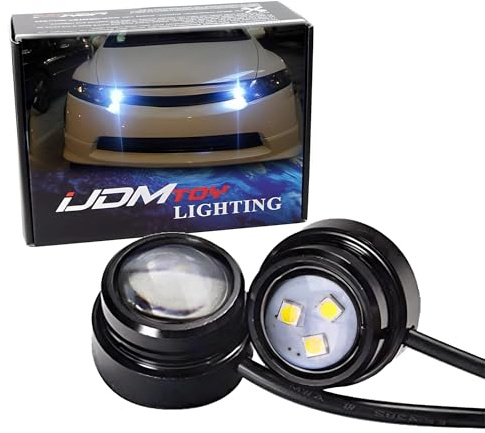 iJDMTOY LED Eagle Eye Projector Lights For Car/Truck/SUV (Universal Fit)