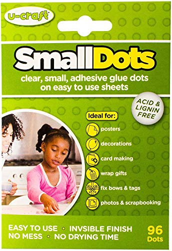 SmallDots 5mm, 96 Stück - transparente doppelseitige Klebepunkte, stark klebend, rückstandlos ablösbar
