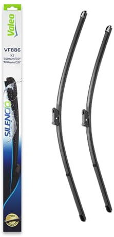 VALEO Silencio Escobilla - VF886 - Kit de Hojas Planas Originales 750 mm/700 mm - Alto Rendimiento, Visibilidad Superior en Carretera, Fácil Instalación - Delanteras - Juego de 2 Escobillas - 577886