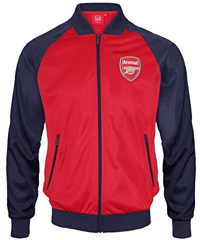 Arsenal FC Mens Jacket Track Top Retro OFFICIAL Football Gift