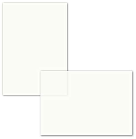 100x ungefalztes einfaches Einlege-Papier für DIN A6 Karten - transparent-weiß - 103 x 146 mm - ideal zum Bedrucken mit Tinte und Laser - hochwertig mattes Papier von GUSTAV NEUSER®