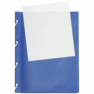 FolderSys 10 x Einhakhefter Variant A4 PP mit Sichttasche vollfarbig blau