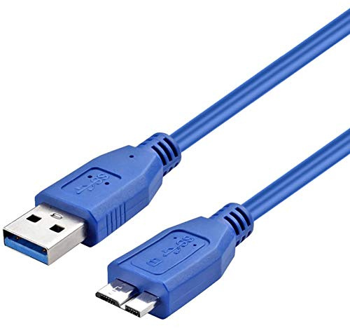 ULTRICS Câble USB 3.0 Mâle A vers Micro B 3.0 [1M] Cable et Synchronisation Compatible avec Disque dur externe WD,Toshiba Canvio,Galaxy S5,My Passport Elements,Basics Seagate Maxtor, pour Ordinateur