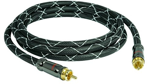 SunshineTronic Blackline Subwoofer-Kabel | 4-Fach geschirmt | 10m