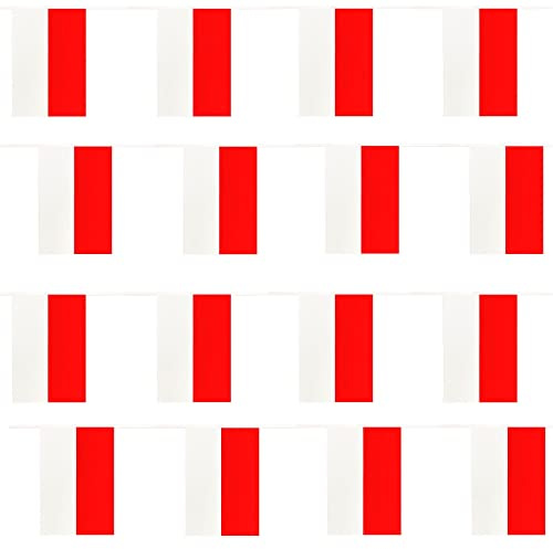 Banderas para colgar en el mundo del país, bandera de euro, de 33ft, 10m, tamaño grande, 20x30cm, para deportes y exteriores, decoración para interiores y exteriores en todo el mundo POLONIA